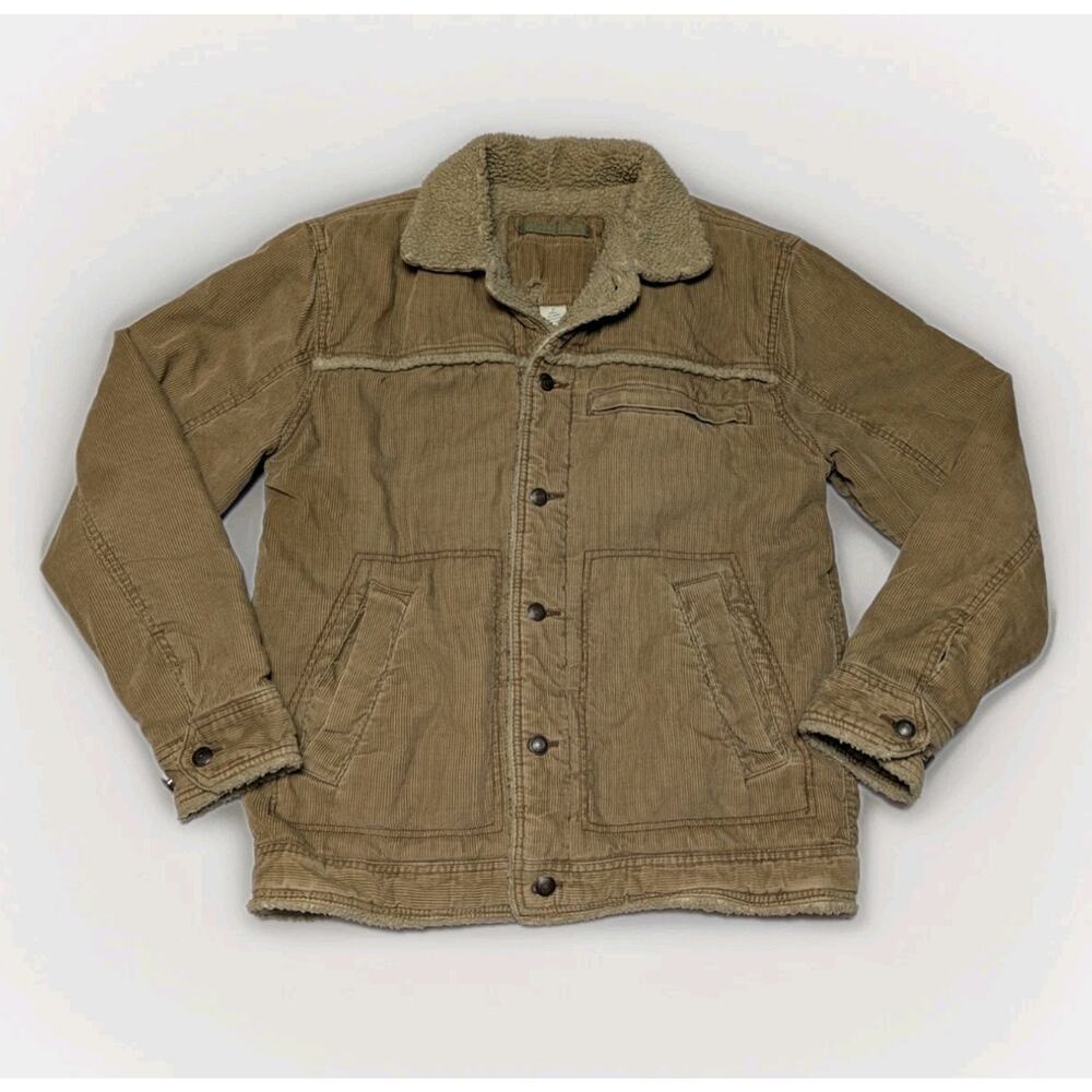 VTG Aeropostale Jacket Mens S Sherpa Lined Corduroy Western Grunge Y2K Rancher